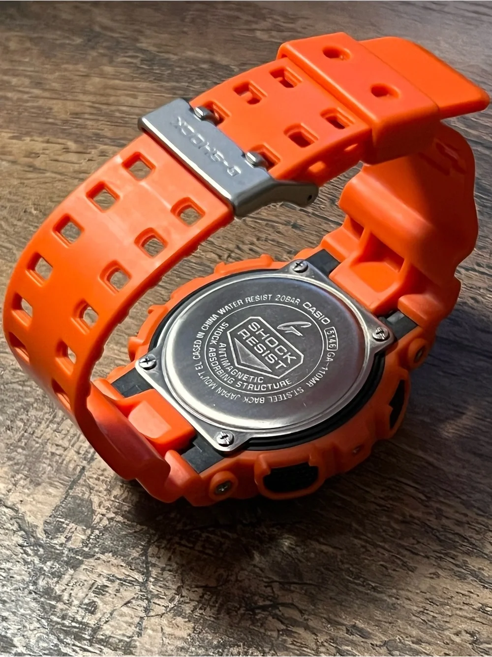 Casio G-Shock Orange Resin Professional Sport Watch with Black Dial